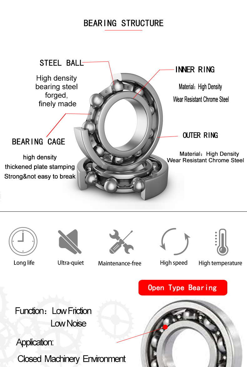 High Precision Original Brand Deep Groove Ball Bearing 6212 Bearing