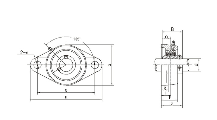 Inch Pillow Block Bearing UCFL205 UCFL205-14 UCFL205-15 UCFL205-16 with Cast Iron Housing