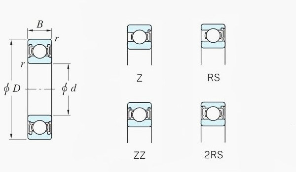 NSK Auto Accessory Car Parts Deep Groove Ball Bearing 6207 Open/Zz/2RS