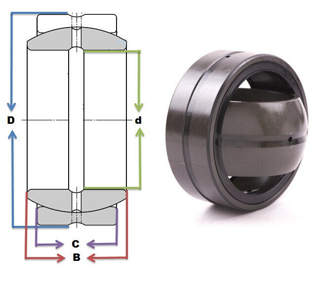 Free Self-Lubricating Spherical Plain Joint Bearings Geg40es Geg50es Geg60es Geg70es Geg80es