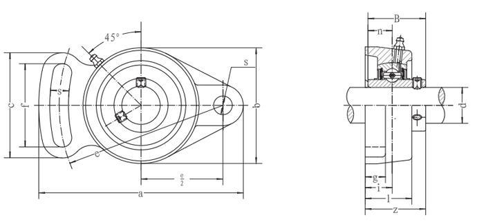 Flanged Pillow Block Bearing Ucfa204 Ucfa204-12 Ucfa205 Ucfa205-13 Ucfa205-14 Ucfa205-15 Ucfa205-16 Ucfa206 Ucfa206-17